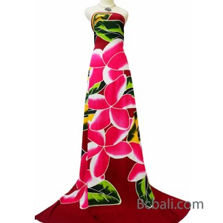 rayon sarongs six flower handpainting made in bali